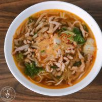 [台南好吃麵攤]忠味麵館-辣味榨菜肉絲麵