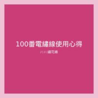 100番電繡線使用心得